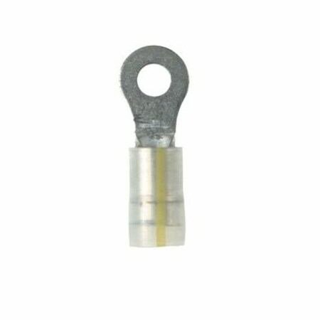 Panduit Ring Terminal, #8 Stud Size, 10 AWG, 600 V, Kynar Insulated, Yellow, 50 PK PK10-8R-L